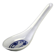 Thunder Group 7003B 0.75 Oz. Lotus Melamine Won Ton Soup Spoon