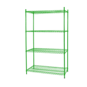 Thunder Group CMEP2424 24" W x 24" D Green Epoxy Coated Heavy Duty Wire Shelving