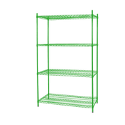 Thunder Group CMEP2448 48" W x 24" D Green Epoxy Coated Heavy Duty Wire Shelving