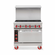 American Range AR-36G-C-LP 36" W Stainless Steel Convection Oven Base Liquid Propane Restaurant Range - 90,000 BTU