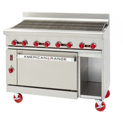 American Range AR-3RB-SB-NG 36" W Stainless Steel Cabinet Base Natural Gas Restaurant Range - 90,000 BTU