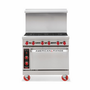 American Range AR-36G-C-NG 36" W Stainless Steel Convection Oven Base Natural Gas Restaurant Range - 90,000 BTU