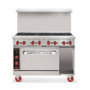 American Range AR-8-CL-SBR-NG 48" W Natural Gas Stainless Steel Restaurant Range - 286,000 BTU