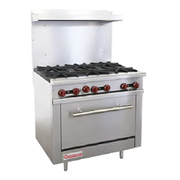 Connerton CN36-4-12G-NG 36" W Stainless Steel Natural Gas Restaurant Range with Standard Oven - 171,000 BTU