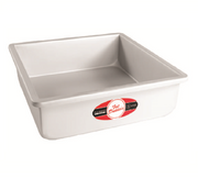 Fat Daddio's PSQ-12123 239.38 Oz. Aluminum 14 Gauge Square Solid Bottom Cake Pans