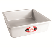 Fat Daddio's PSQ-663 59.84 Oz. Aluminum 14 Gauge Square Solid Bottom Cake Pans