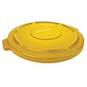 Rubbermaid FG264560YEL Yellow Heavy Duty Plastic BRUTE Container Lid for 44 Gal. Trash Can