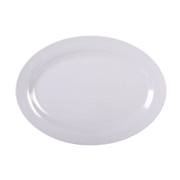 Thunder Group 2014TW 14" W x 10" D Imperial White Melamine Oval Platter