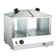 Omcan USA 43215 200 Hot Dogs and 60 Buns Stainless Steel Countertop Hot Dog Steamer - 120 Volts 1-Ph