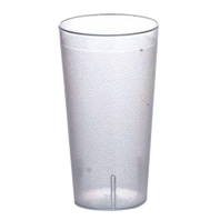 Omcan USA 80332 8 Oz. Clear Plastic Pebbled Tumbler
