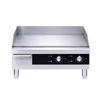 Omcan USA 43213 24.1" x 15.5" Stainless Steel Countertop Electric Griddle - 220 Volts 1-Ph