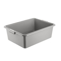 Wekioger 3 Pack Bus Tubs Commercial, 13 L Meat Tubs with Lids, Silver Grey