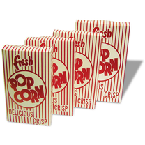 Winco 41574 5-3/4"W x 2-1/2"D x 8-1/2"H 2.3 Oz. Benchmark Closed Top Popcorn Box (50 Boxes Per Pack)