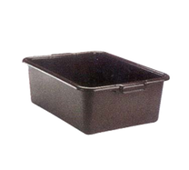 Vollrath 1527-06 21 3/4" W x 15 1/2" D x 7" Deep Black High-Density Polyethylene 1-Compartment Traex Standard Bus Box
