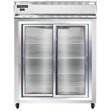 Continental Refrigerator 2RESNSASGD 57" W Two-Section Glass Door Reach-In Extra-Wide Refrigerator