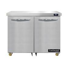 Continental Refrigerator SW36N-U 36"W Two-Section Reach-In Undercounter Refrigerator