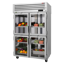 Turbo Air PRO-50-4R-N 51.75" W Two-Section Stainless Steel Door Reach-In PRO Series Refrigerator