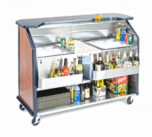 Lakeside 76886 63-7/8" Portable Bar with Laminate Over Stainless Steel Exterior