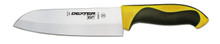 Dexter S360-7Y-PCP 7" Yellow Straight Edge Santoku Knife with Polypropylene or Santoprene Handle