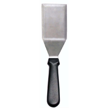 Omcan USA 80035 5.13" x 2.88" Stainless Steel Blade with Wood Handle Solid Hamburger Turner