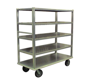 Carter-Hoffmann T725 27" x 72"Aluminum Five Shelves Queen Mary China and Silver Transporter
