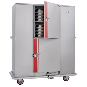 Carter-Hoffmann BB200D 200 Covered Plates Stainless Steel Mobile Single Door Classic Carter Banquet Cabinet - 120 Volts