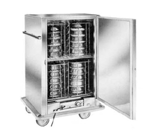 Carter-Hoffmann BB40 48 Covered Plates Stainless Steel Mobile Single Door Classic Carter Banquet Cabinet - 120 Volts