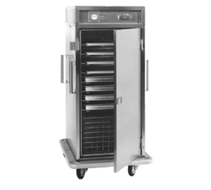 Carter-Hoffmann ST1820 Stainless Steel Solid Doors Mobile Satellite Transport Cart - 120 Volts 1-Ph