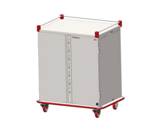 Carter-Hoffmann PTDST14 14 Trays Stainless Steel Two Doors Performance Patient Tray Cart