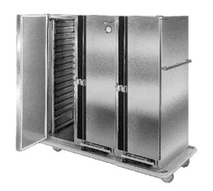 Carter-Hoffmann PH1250 65.25" W Stainless Steel Solid Door Mobile Heated Cabinet - 120 Volts