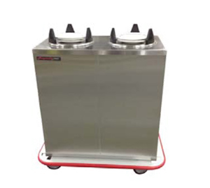 Carter-Hoffmann EPDHT2S10 All Stainless Steel 2 Compartments Enclosed Heated Plate Dispenser for 10" Plates - 120 Volts