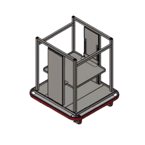 Carter-Hoffmann OTD2020 27" W Stainless Steel Mobile Open dispenser for 20x20 wash racks