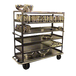 Carter-Hoffmann T660 63" x 27" Stainless Steel Six Shelves Queen Mary China and Silver Transporter
