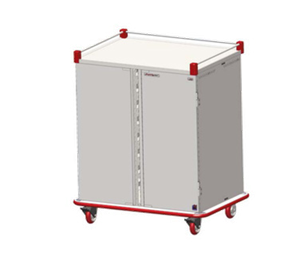 Carter-Hoffmann PTDST18 18 Trays Stainless Steel Two Doors Performance Patient Tray Cart