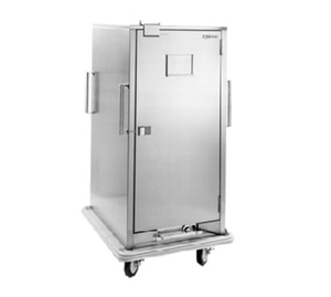 Carter-Hoffmann ST1811 Stainless Steel Solid Doors Mobile Satellite Transport Cart - 120 Volts 1-Ph