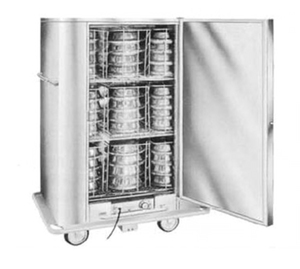 Carter-Hoffmann BB60 72 Covered Plates Stainless Steel Mobile Single Door Classic Carter Banquet Cabinet - 120 Volts