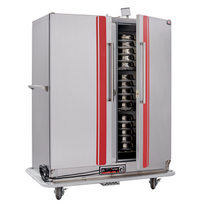 Carter-Hoffmann BR120 120 Covered Plates Stainless Steel Double Doors EnduraHeat Heat Retention Banquet Cart - 120 Volts