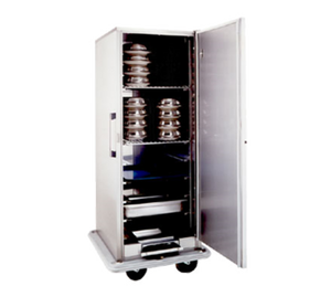 Carter-Hoffmann BB1824 24 Covered Plates Stainless Steel Single Door Space-Saver Convertible Carter Banquet Cart - 120 Volts