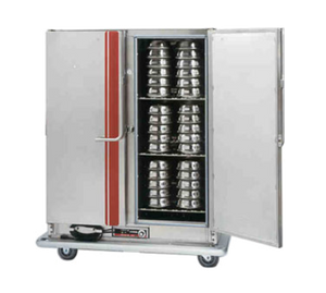 Carter-Hoffmann BR1000 120 Covered Plates Stainless Steel Double Doors EnduraHeat Heat Retention Banquet Cart - 120 Volts