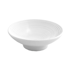 FOH DSD008WHP23 3 Oz. White Round Porcelain Spiral Dish