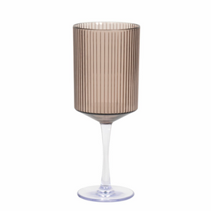 FOH AWI008GYT23 12 Oz. Gray Plastic Gatsby Wine Glass