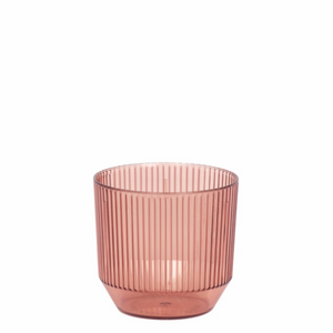 FOH ADO012PIT23 10 Oz. Pink Plastic Gatsby DOF or Rocks Glass