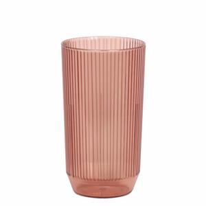 FOH AHB008PIT23 16 Oz. Pink Resin Gatsby Highball Glass