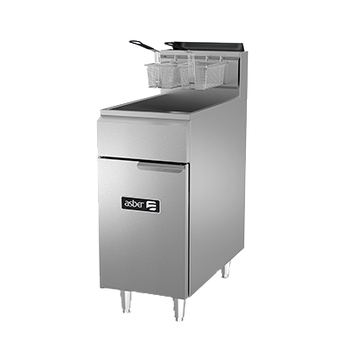 Asber AEF-4050-S-NG Natural Gas Stainless Steel Fryer - 105,000 BTU