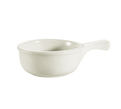 CAC China OC-15-W 15 Oz. American White Ceramic Round Onion Soup Crock (2 Dozen Per Case)