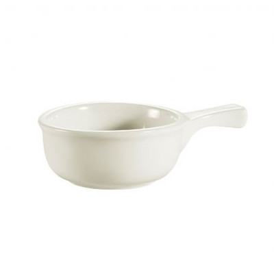 CAC China OC-15-W 15 Oz. American White Ceramic Round Onion Soup Crock (2 Dozen Per Case)