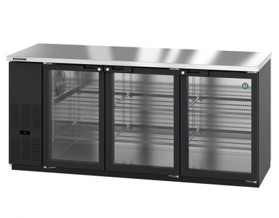 Hoshizaki BB80-G 80"W Three-Section Glass Door Refrigerated Back Bar Cooler