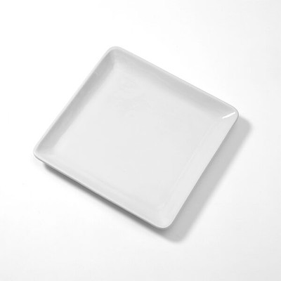 American Metalcraft CER15 Ceramic White Square Prestige Plate