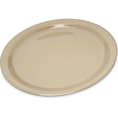 Carlisle KL20025 9" Dia. Plastic Tan Kingline Dinner Plate