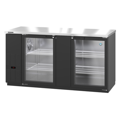 Hoshizaki BB69-G 69.5"W Two-Section Glass Door Refrigerated Back Bar Cooler
